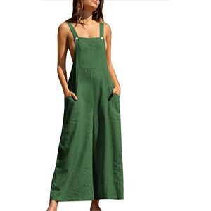 NEW Cotton Baggy Bib Overalls Loose Fit Wide Leg Pockets 3X